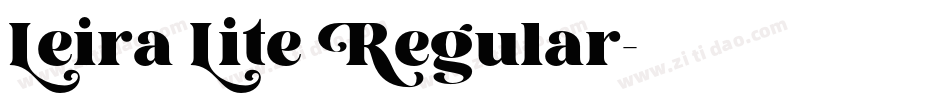 Leira Lite Regular字体转换